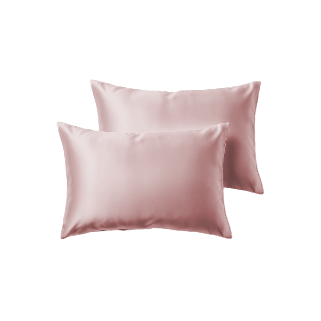Saf İpek – 2'li Pembe Yastık Kılıfı