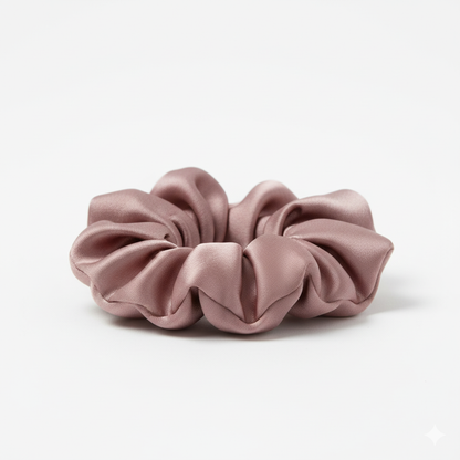 Saf İpek - Pembe Medium Scrunchie