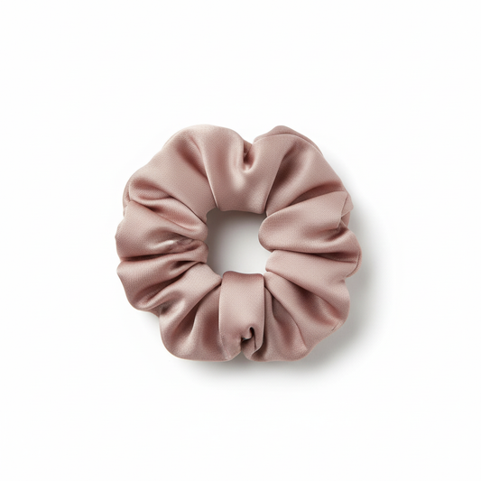 Saf İpek - Pembe Medium Scrunchie