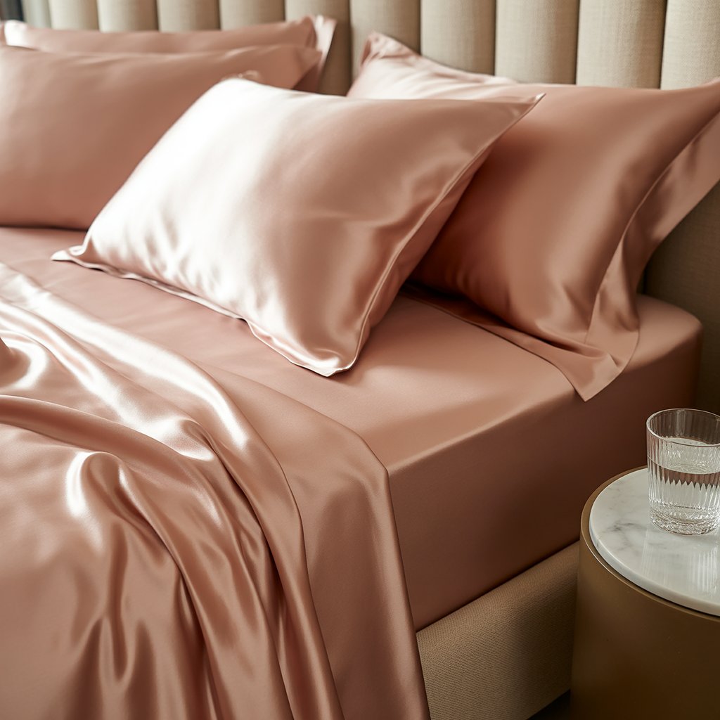 Saf İpek – Pembe Yastık Kılıfı