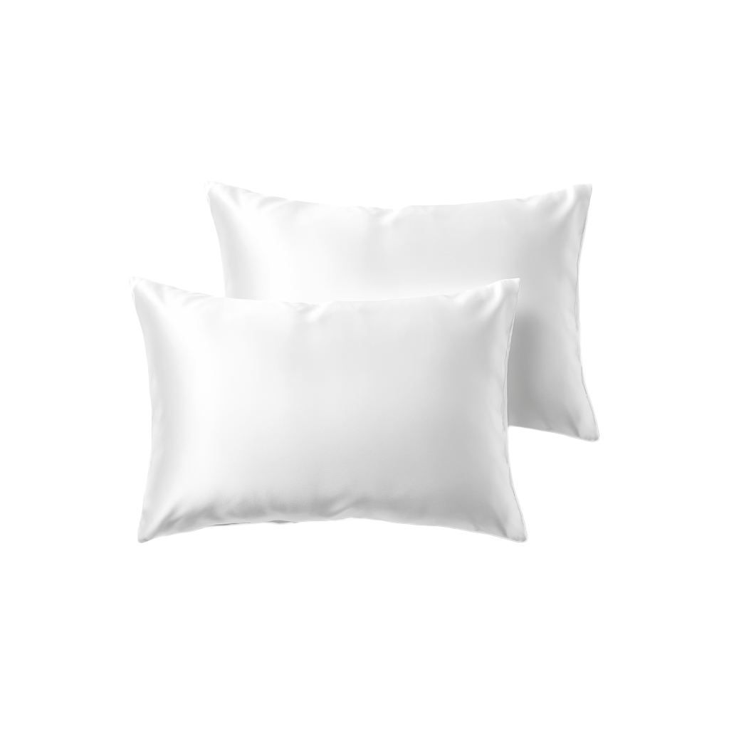 Saf İpek – 2'li Beyaz Yastık Kılıfı