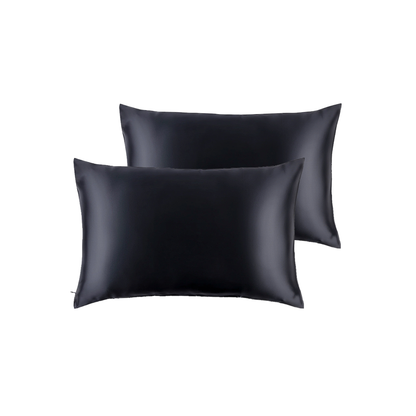 Saf İpek – 2'li Siyah Yastık Kılıfı