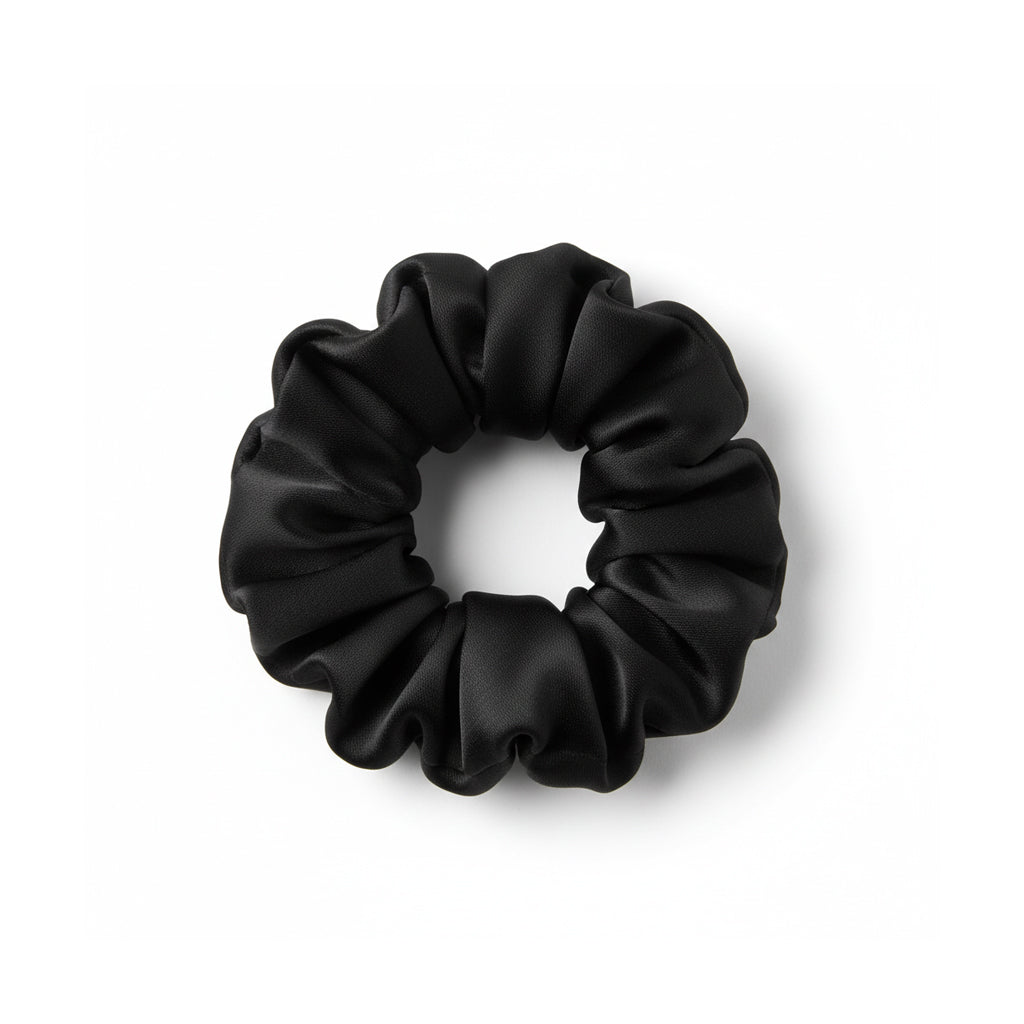 Saf İpek - Siyah Medium Scrunchie