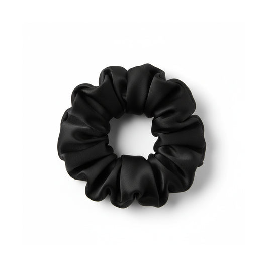 Saf İpek - Siyah Medium Scrunchie