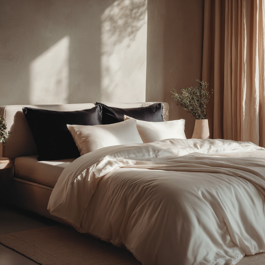 Saf İpek – 2'li Beyaz Yastık Kılıfı